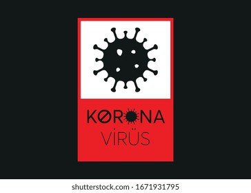 coronavirus 2019 Turkey logo covid-19 vector