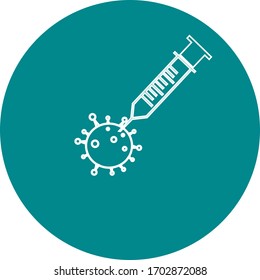 coronavirus 2019 virus vaccination vector illustration white and blue color image