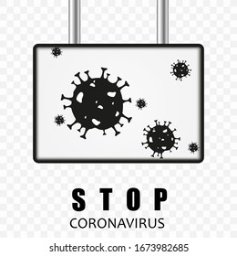 Coronavirus. Coronavirus 2019-nC0V. Stop coronavirus. The defeat of the virus. Vector illustration