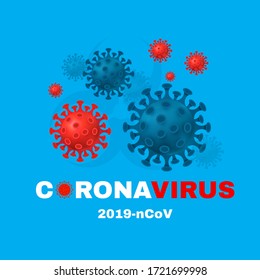 Coronavirus (2019-nCoV) background. Virus Covid 19-NCP. Coronavirus nCoV and biohazard symbol. Epidemic concept.