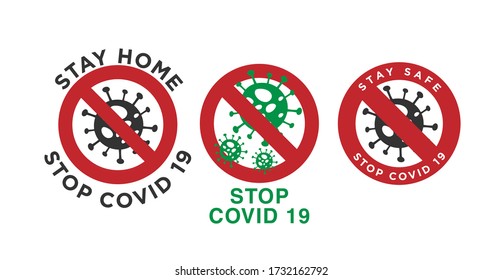 Coronavirus 2019-nCoV Bacteria Icon. Bacteria Protection logo vector. Coronavirus outbreak Stop virus