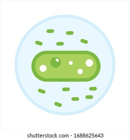 Coronavirus 2019-nCoV. China pathogen respiratory infection (asian flu outbreak). influenza pandemic. virion of Corona-virus Microscopic view of floating influenza virus cells