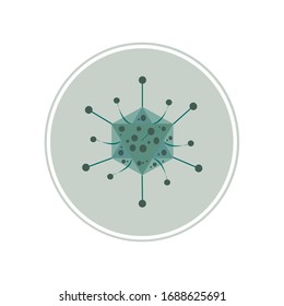Coronavirus 2019-nCoV. China pathogen respiratory infection (asian flu outbreak). influenza pandemic. virion of Corona-virus Microscopic view of floating influenza virus cells