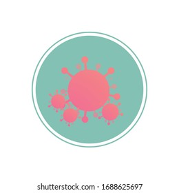 Coronavirus 2019-nCoV. China pathogen respiratory infection (asian flu outbreak). influenza pandemic. virion of Corona-virus Microscopic view of floating influenza virus cells