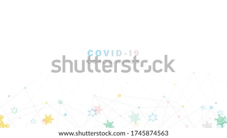 Coronavirus 2019-nCoV concept. Abstract polygonal and connecting dots background. Vector illustration