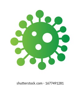 Coronavirus 2019-nCoV. Corona virus icon. influenza pandemic. virion of Corona-virus. Vector illustration on white background