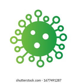 Coronavirus 2019-nCoV. Corona virus icon. influenza pandemic. virion of Corona-virus. Vector illustration on white background