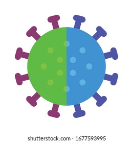 Coronavirus 2019-nCoV. Corona virus icon. Black on white background isolated. China pathogen respiratory infection (asian flu outbreak). influenza pandemic. virion of Corona-virus. Vector