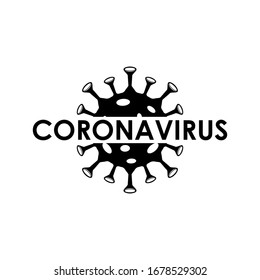 Coronavirus 2019-nCoV. Corona virus icon. isolated on white background.  China pathogen respiratory infection (asian flu outbreak). influenza pandemic. virion of Corona-