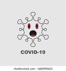 Coronavirus 2019-nCoV. Corona virus icon logo vector design