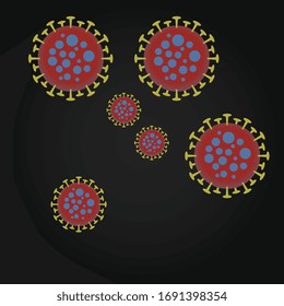 Coronavirus 2019-nCoV. Corona virus icon background. Pathogen respiratory infection vector 