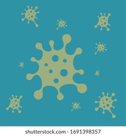 Coronavirus 2019-nCoV. Corona virus icon background. Pathogen respiratory infection vector
