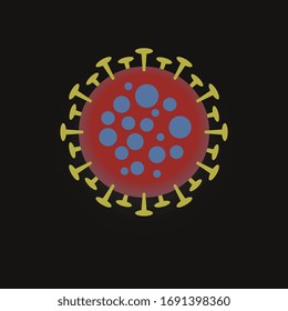 Coronavirus 2019-nCoV. Corona virus icon background. Pathogen respiratory infection vector 