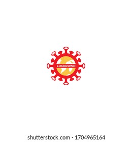 Coronavirus 2019-nCoV. Corona virus icon. Black on white background isolated. illness respiratory infection (illness outbreak). influenza pandemic. virion of Corona-virus. COVID-19