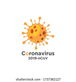 Coronavirus 2019-nCoV. Corona virus icon. China pathogen respiratory infection logo design vector