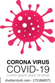 Coronavirus 2019-nCoV. Corona virus icon. Color background isolated. illness respiratory infection (illness outbreak). influenza pandemic. virion of Corona-virus. Vector