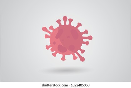 Coronavirus 2019-nCoV. Corona virus icon. Black on white background isolated. China pathogen respiratory infection (asian flu outbreak). influenza pandemic. virion of Corona-virus. Vector