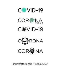 Coronavirus 2019-nCoV. Corona virus icons set. Vector illustration
