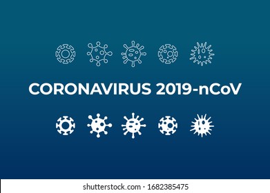 Coronavirus 2019-nCoV - COVID 19. Vector illustration of Coronavirus bacteria