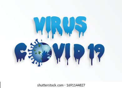 Coronavirus 2019-nCoV, covid-19, MERS-Cov (middle East respiratory syndrome coronavirus), 2019-nCoV, suit with blue medical face mask against viruses floating in the air