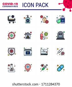 Coronavirus 2019-nCoV (Covid-19) Prevention icon set target; sanitizer; covid; hand sanitizer; bacteria viral coronavirus 2019-nov disease Vector Design Elements