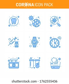 Coronavirus 2019-nCoV (Covid-19) Prevention icon set beat; syringe; virus; injection; scan viral coronavirus 2019-nov disease Vector Design Elements