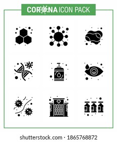 Coronavirus 2019-nCoV (Covid-19) Prevention icon set  virus; genomic; virus; genetics; hand soap viral coronavirus 2019-nov disease Vector Design Elements