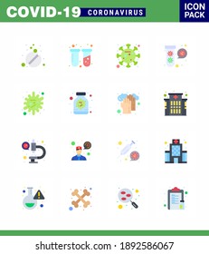 Coronavirus 2019-nCoV (Covid-19) Prevention icon set antigen; tubes; corona; fuild; bacteria viral coronavirus 2019-nov disease Vector Design Elements
