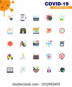 Coronavirus 2019-nCoV (Covid-19) Prevention icon set chemistry; protection; online; disease; soapy water viral coronavirus 2019-nov disease Vector Design Elements
