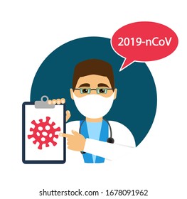 Coronavirus 2019-nCoV. Doctor warns of the danger of coronavirus infection. Covid-19