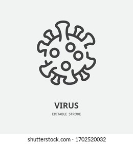Coronavirus 2019-nCoV, EPS 10, editable stroke