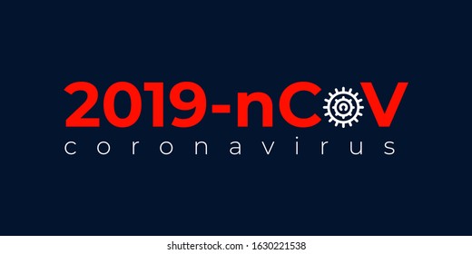 Coronavirus, 2019-nCoV letters elements logo banner, human are showing coronavirus symptoms and risk factors. health and medical vector illustration.