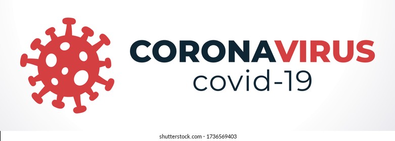 Coronavirus 2019-nCoV logo vector illustration - header concept of Covid-19 disease and corona virus news about lockdown or outbreak from Wuhan - China and flu global spread. Isolated.