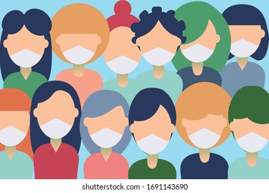 Coronavirus 2019-nCoV, MERS-Cov (middle East respiratory syndrome coronavirus), 2019-nCoV, women in suit with blue medical face mask against viruses floating in the air
Coronary virus concepts