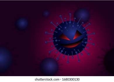 Coronavirus 2019-nCoV model, vector design background.