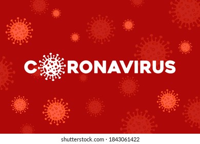Coronavirus 2019-nCov novel coronavirus concept and coronaviruses influenza as dangerous flu strain cases as a pandemic. Microscope virus close up logo type design.