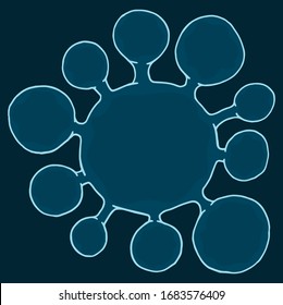 Coronavirus 2019-nCov novel coronavirus concept resposible for asian flu outbreak and coronaviruses influenza as dangerous flu strain cases as a pandemic. Colorfool