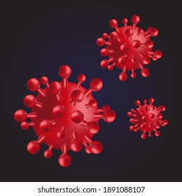 Coronavirus 2019-nCov novel coronavirus low poly abstract concept. Microscopic view of virus cells close up. Dangerous ncov corona virus, SARS pandemic risk. 3D polygonal vector illustration.