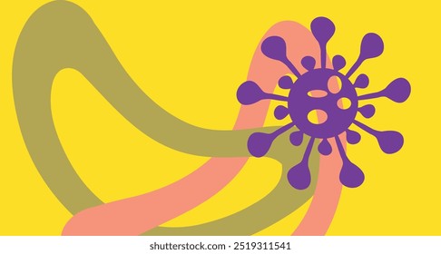 Coronavirus 2019-nCoV. Coronavirus 2019-nCoV outbreak. Virus cells on colorful background.