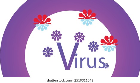 Coronavirus 2019-nCoV. Coronavirus 2019-nCoV outbreak. Virus cells on colorful background.