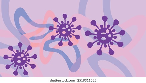 Coronavirus 2019-nCoV. Coronavirus 2019-nCoV outbreak. Virus cells on colorful background.