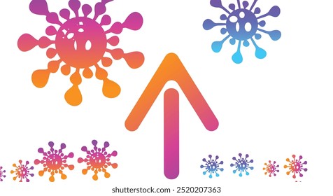 Coronavirus 2019-nCoV. Coronavirus 2019-nCoV outbreak. Virus cells on colorful background.