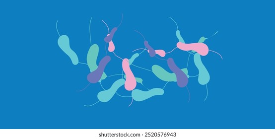 Coronavirus 2019-nCoV. Coronavirus 2019-nCoV outbreak. Virus cells on colorful background.
