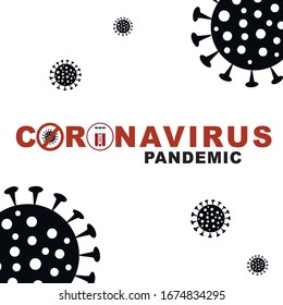 Coronavirus  2019-ncov Pandemic sign creativ concept vector. Covid-19, attacks the virus. Banner Coronavirus Pandemic Concept