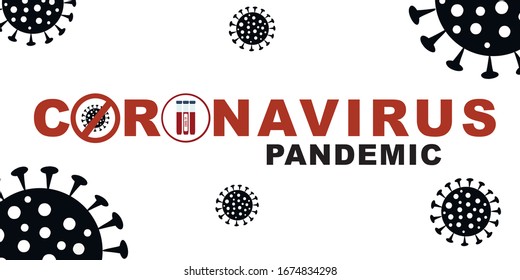 Coronavirus  2019-ncov Pandemic sign creativ concept vector. Covid-19, attacks the virus. Banner Coronavirus Pandemic Concept