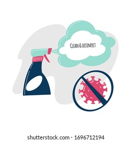 Coronavirus 2019-nCoV prevention icon. Vector illustration on isolated background