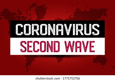 coronavirus (2019-ncov) zweite Welle 2nd - Novel covid-19 Schlagzeile brechend. Konzept für die globale Abdeckung bei Abbruch. 