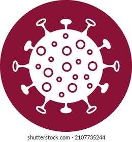 Icono sólido Coronavirus 2019-nCoV. Imagen estilizada ampliada de una molécula de coronavirus. Colección de elegantes íconos sobre el tema de herramientas médicas, medicamentos y diagnósticos de salud al estilo glifo.