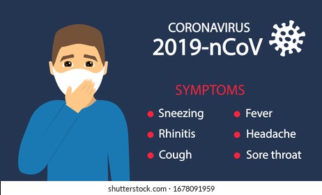 Coronavirus 2019-nCoV. Symptoms coronavirus. Dangerous virus, pandemic.