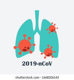 Coronavirus 2019-nCoV symptoms. Novel Coronavirus 2019. Pneumonia disease. Stop coronavirus. Coronavirus outbreak in China. Vector illustration.